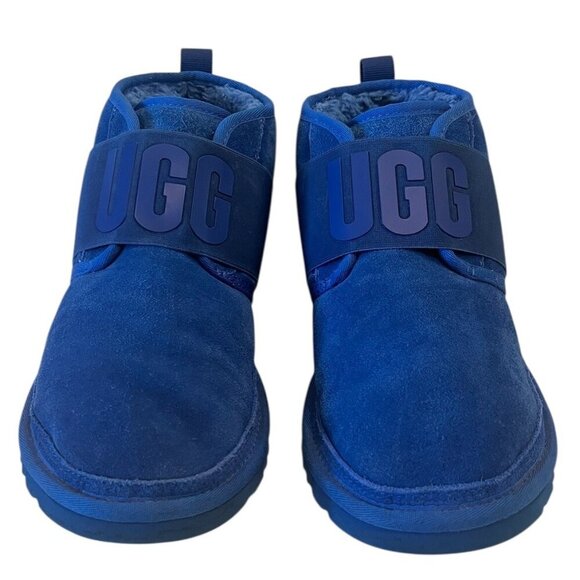 UGG NEUMEL II Blue Graphic Suede Sheepskin Ankle CHUKKA BOOTS - Picture 4 of 10